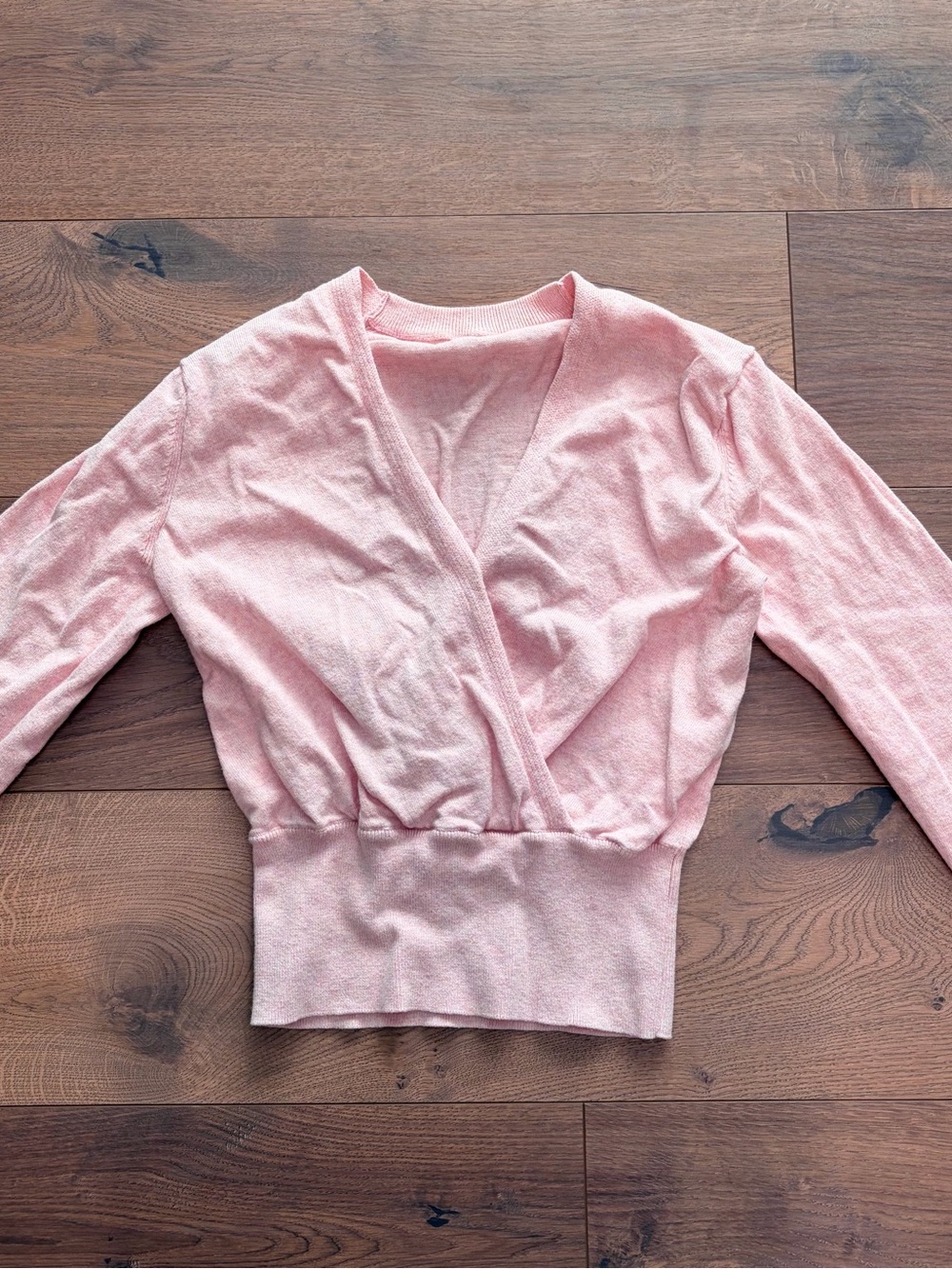 Lululemon Soft Pink Knit Wrap Top